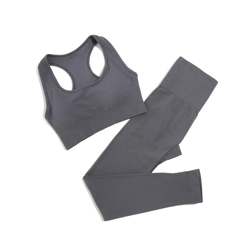 2/3/4Pcs Seamless Yoga Set Gym Clothes Sportswear Yoga Suits for Women Fitness Set Tracksuits Sports Bra Gym Leggings