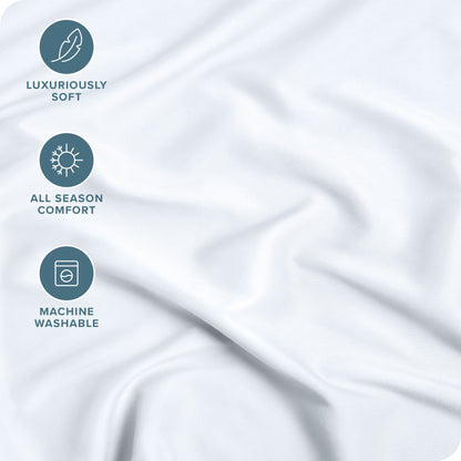 Luxury 1800 Collection Fitted Sheet, Ultra-Soft, Deep Pocket, Twin XXL, White