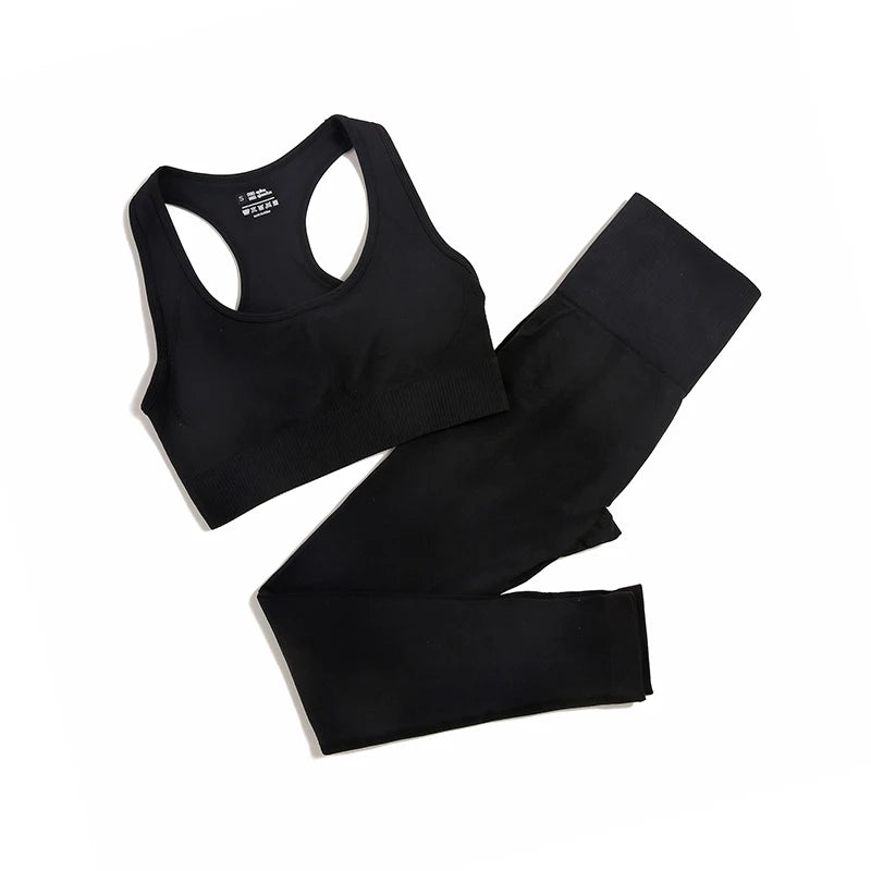 2/3/4Pcs Seamless Yoga Set Gym Clothes Sportswear Yoga Suits for Women Fitness Set Tracksuits Sports Bra Gym Leggings