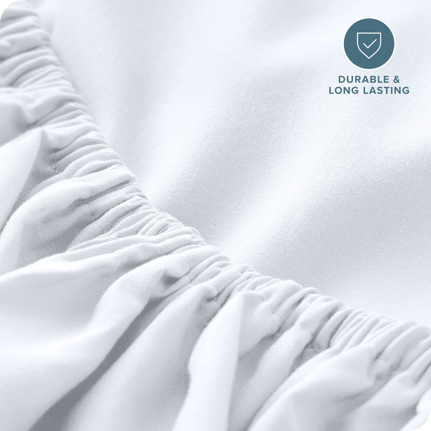 Luxury 1800 Collection Fitted Sheet, Ultra-Soft, Deep Pocket, Twin XXL, White